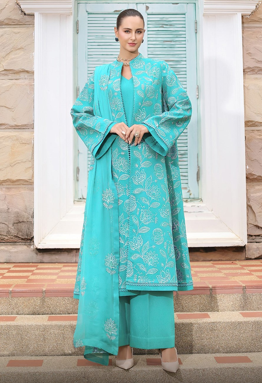 BAREEZE / LAWN 3 PC FULL HEAVY EMB SUIT FOR SUMMER 2026 AND EID 2K26