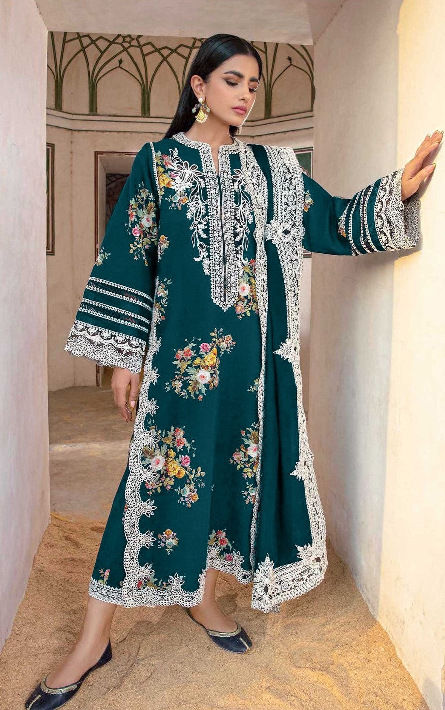 CRIMSON / LAWN 3 PC FULL HEAVY EMB SUIT FOR SUMMER 2026 AND EID 2K26