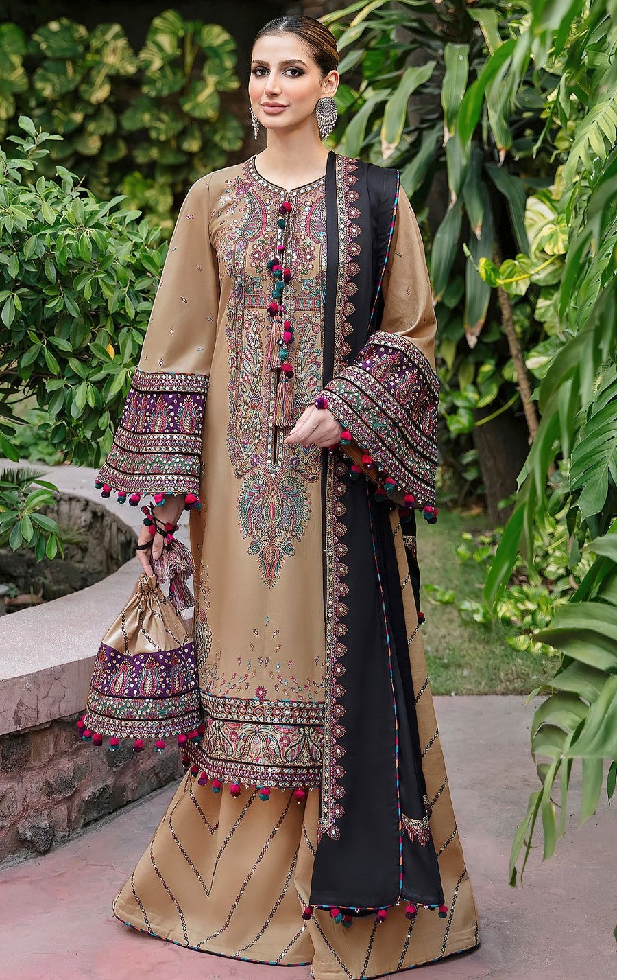MARIA.B/ LAWN 3 PC FULL HEAVY EMB SUIT FOR SUMMER 2026 AND EID 2K26
